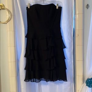 WHBM black strapless dress size 4
